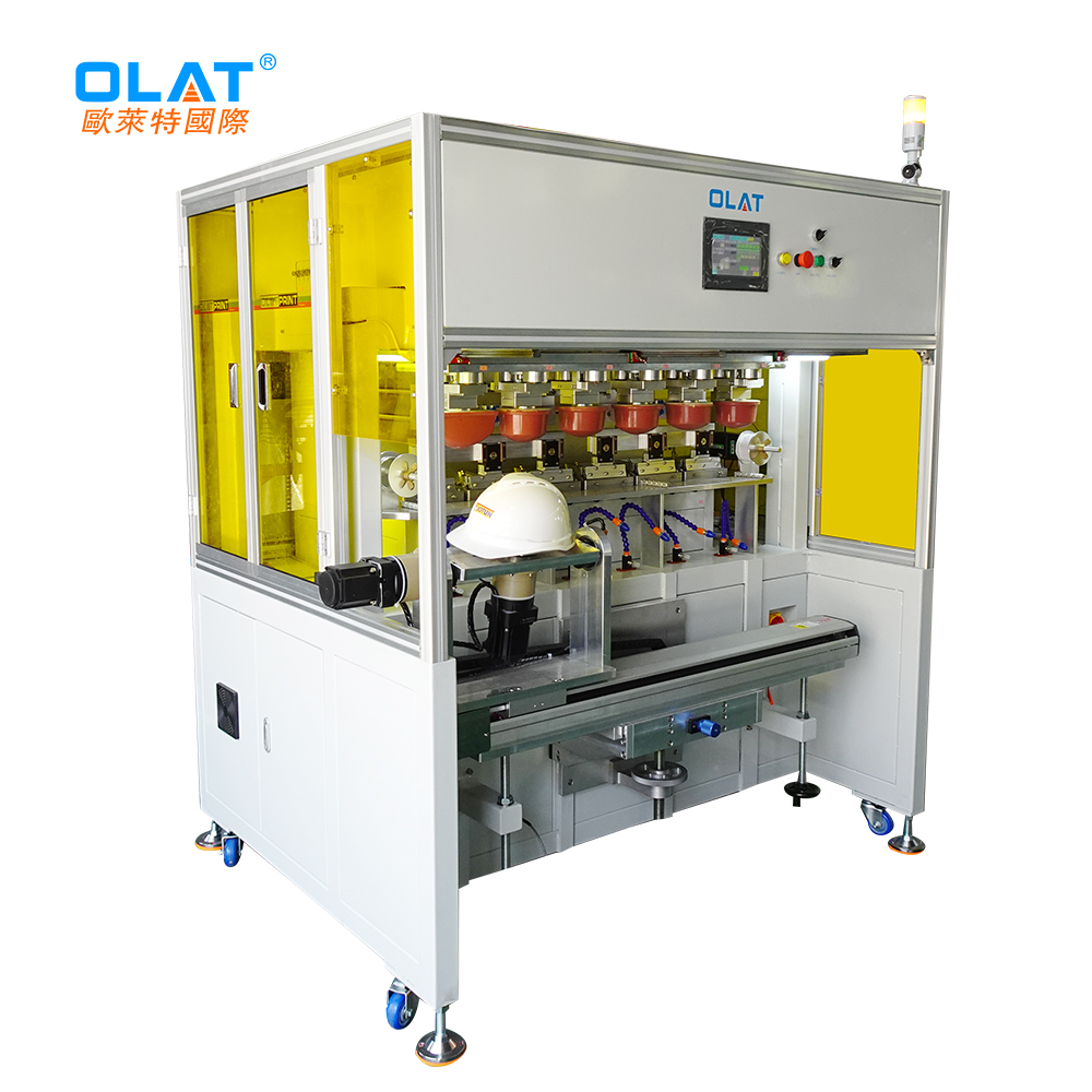 Thiết bị in pad mũ bảo hiểm an toàn xoay sáu màu