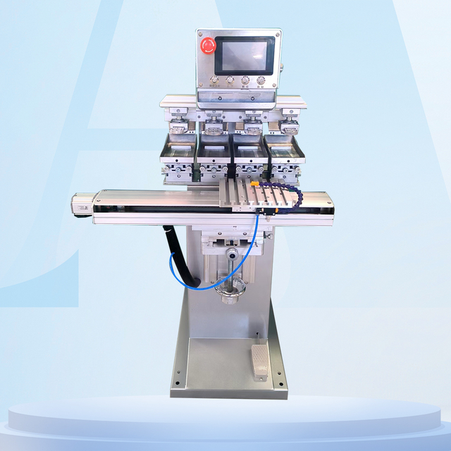 Máy in Pad Shuttle Shuttle 4 màu với hệ thống Inkwell